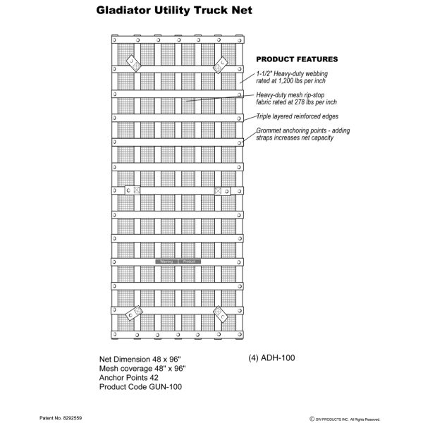 4 X 8 Gladiator Utility Truck Net