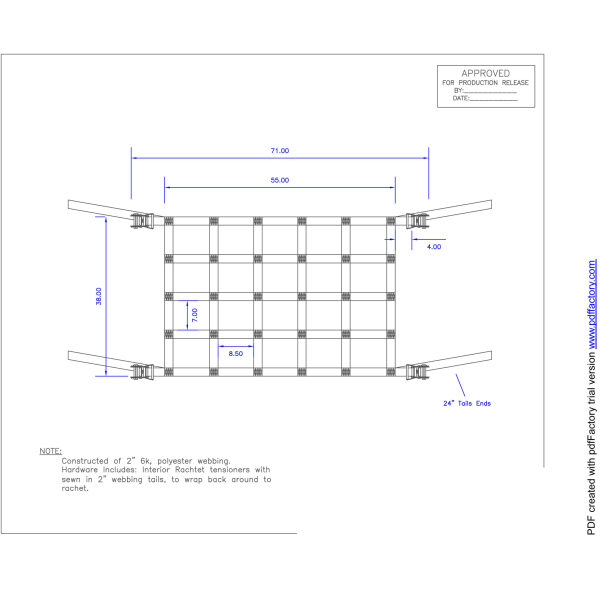 Bartender Truck Vertical Ratchet Wrap Net 12