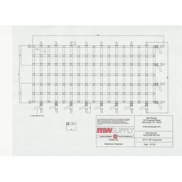 Fire Truck Hose Net 76 x 139