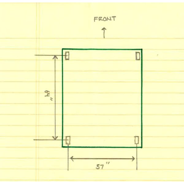 Ford Ranger Super Cab SB Cargo Net for Bull Rings