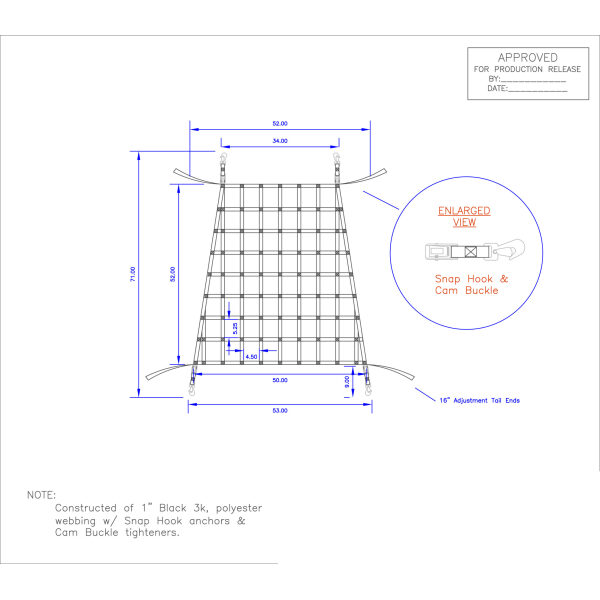 Hi-Top Sprinter Floor Anchor Cargo Net