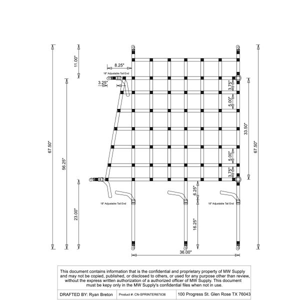 Sprinter Cargo Net with Underseat Straps