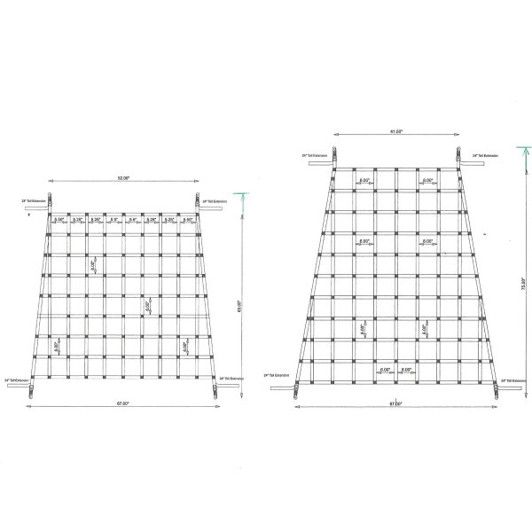 Tall & Short Sprinter Floor Anchor Cargo Net Combo