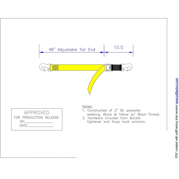 Heavy Duty 2&Quot; Strap W/Cambuckle &Amp; Snap Hooks 2-Pack